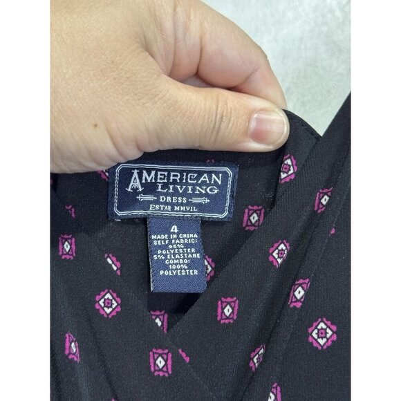 American Living Floral Paisley Purple Maxi Dress Strappy Beaded Beach Boho Sz 4 - Picture 4 of 14